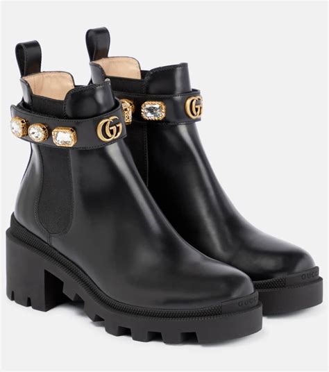 gucci canvas boots black|Gucci boots snake bottom.